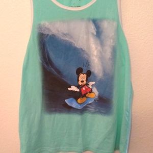 Disney mmrank top xl pastel with mickey catching waves